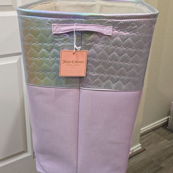 Juicy Couture Home Iridescent Quilted & Canvas Laundry Basket - Picture 6 of 7